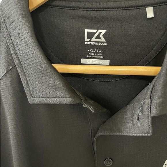 Cutter and Buck Black size XL Men’s 100% Polyester short sleeve Golf Polo - Picture 3 of 7